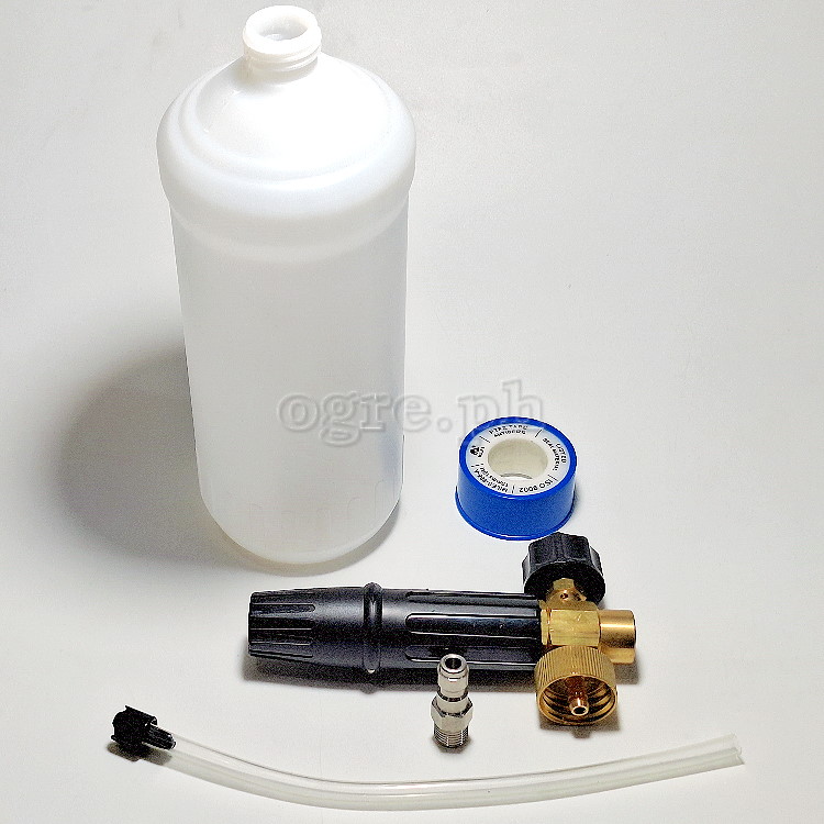 PWF-09 Professional Snow Foam Lance Kit with Quick-Connect Plug (Brass Body / Stainles Steel Connector)