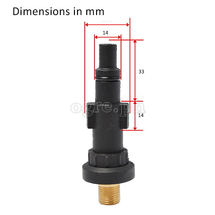 PWLA-06P Wash Gun / Foam Lance Polymer Adapter for Lavor Pressure Washers