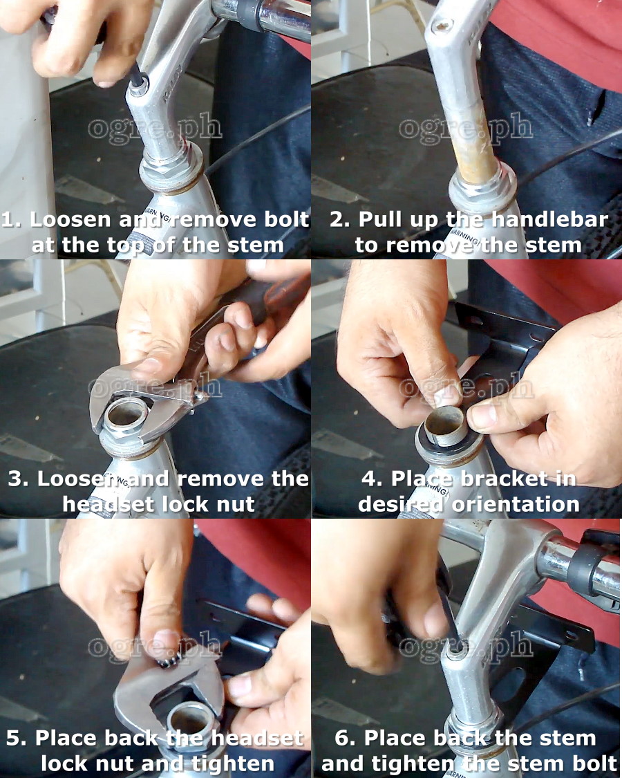 BFB-04HSM Bike Front Basket Fixing Bracket ~ Headset Nut Mount
