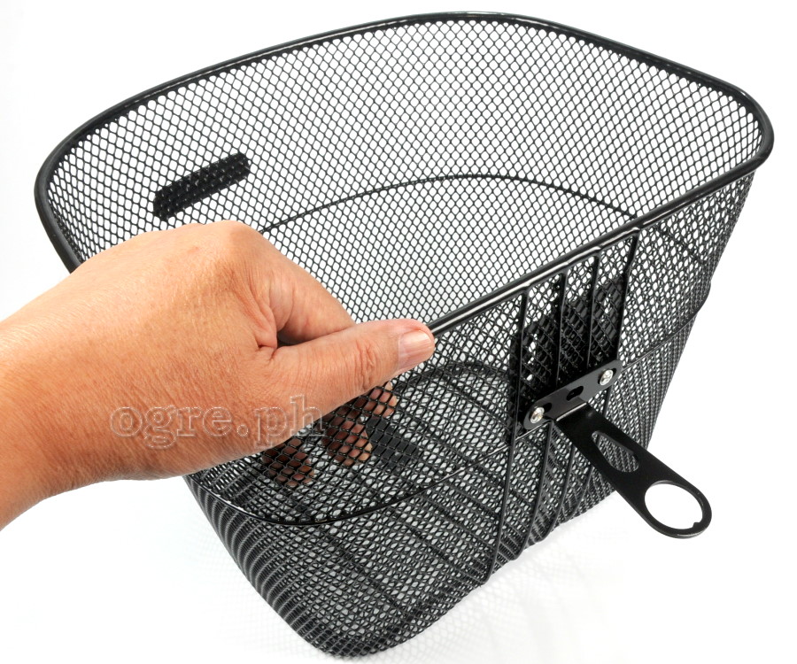 BSK-MM02BS Metal Mesh Basket with Full Set Mounting Hardware (Headset Bracket and Front Axle Support Bar)