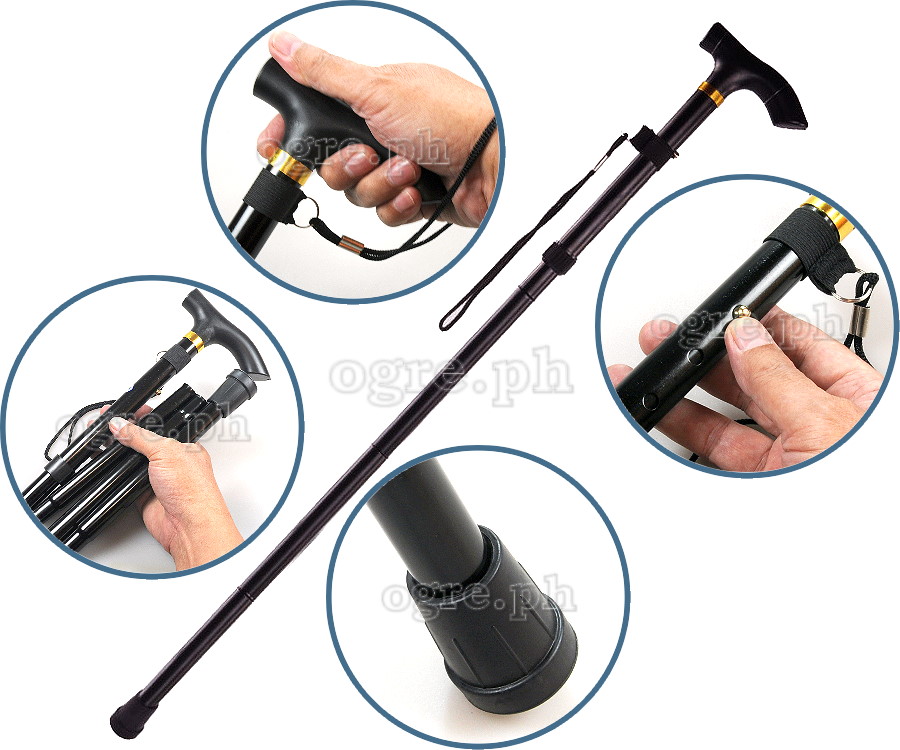 PY-GZ017 Foldable Aluminum Walking Cane