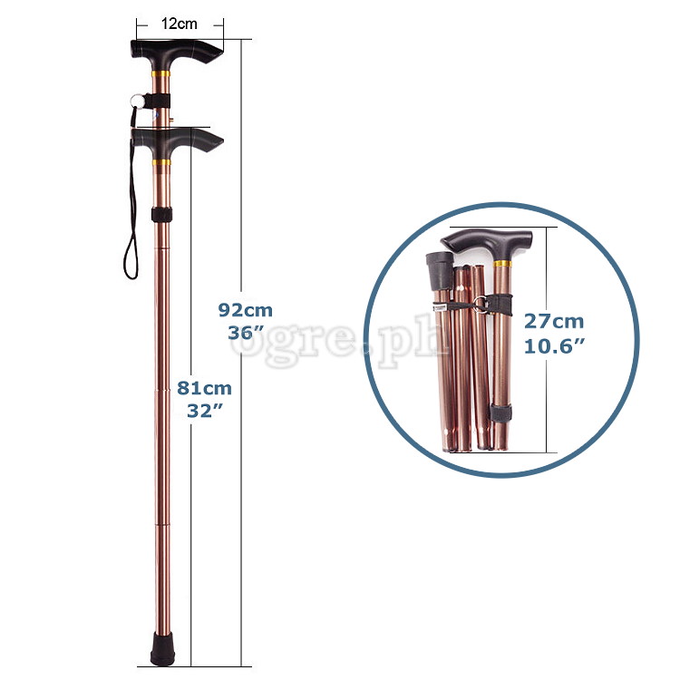 PY-GZ017 Foldable Aluminum Walking Cane