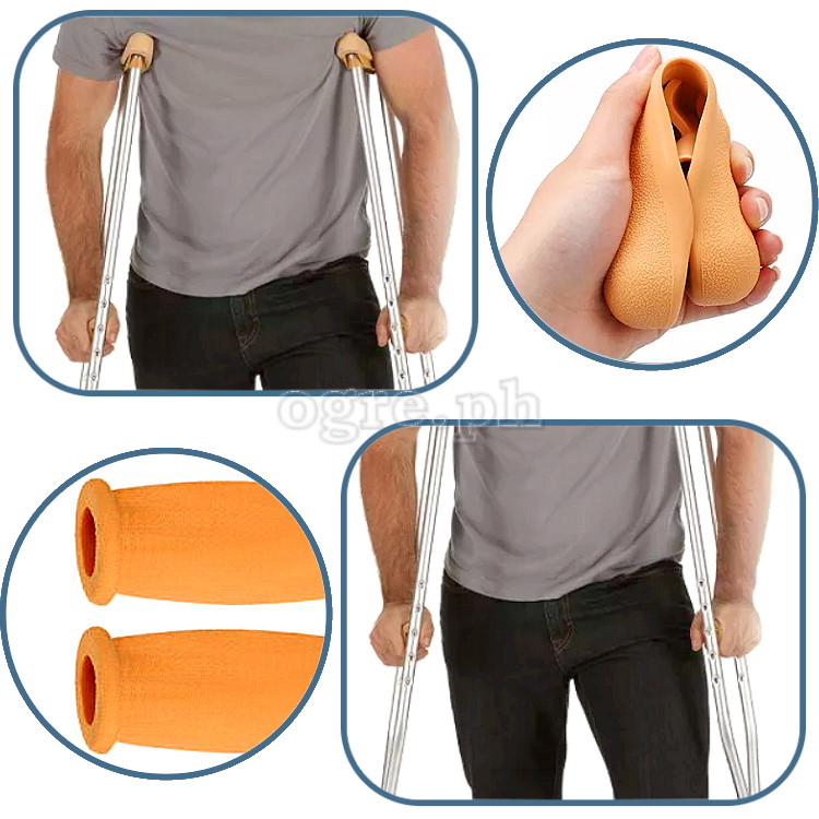 TB-2208Y Heavy Duty Adjustable Aluminum Alloy Medical Axillary Crutches 1 Pair (0.8mm Thick Tubing)