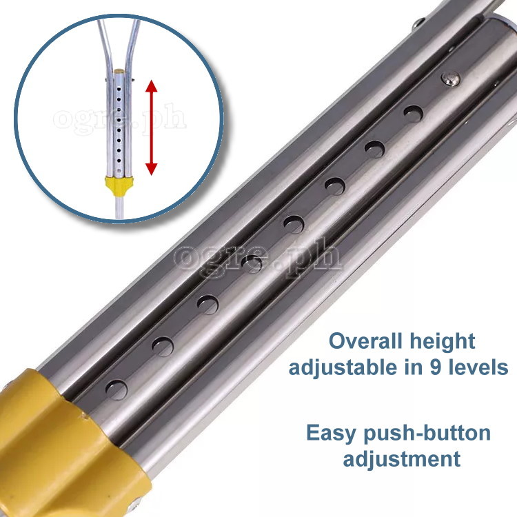 TB-2208Y Heavy Duty Adjustable Aluminum Alloy Medical Axillary Crutches 1 Pair (0.8mm Thick Tubing)