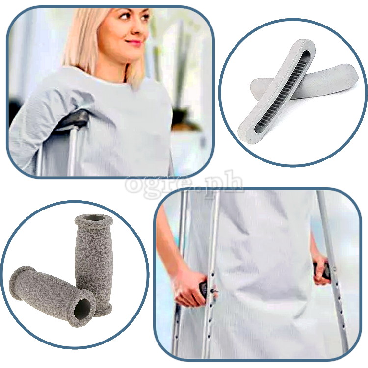 TB-2210G Heavy Duty Adjustable Aluminum Alloy Medical Axillary Crutches 1 Pair (1.0mm Thick Tubing)