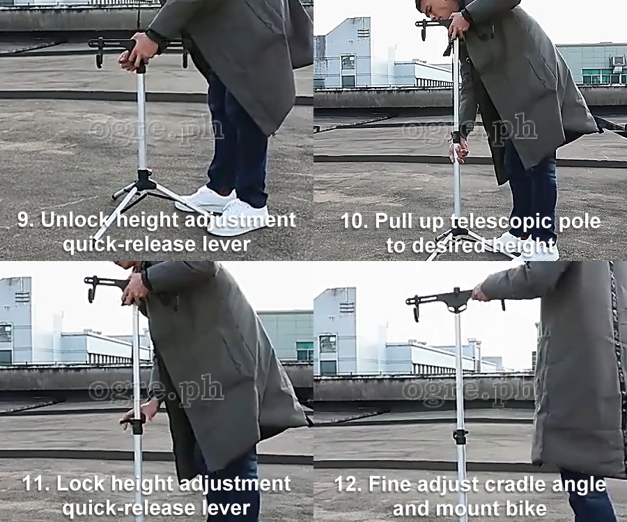 PR-170 Adjustable Aluminum Bike Display / Storage Stand