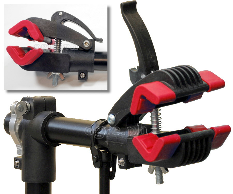 RS-100 Professional Bike Repair / Maintenance Stand with Collapsible 4-Legged Base and Quick-Release Adjustments