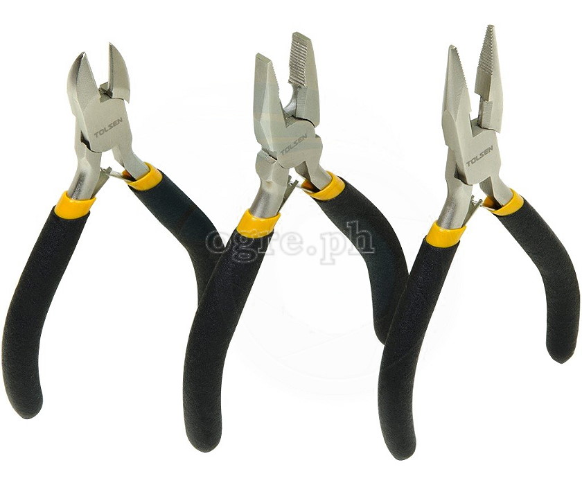 10038 3pcs Mini Pliers Set 115mm (4.5”)