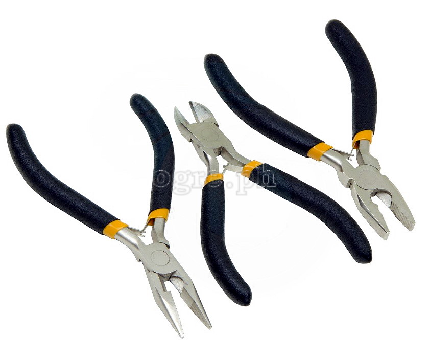 10038 3pcs Mini Pliers Set 115mm (4.5”)