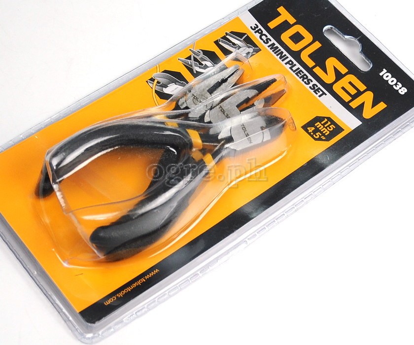 10038 3pcs Mini Pliers Set 115mm (4.5”)