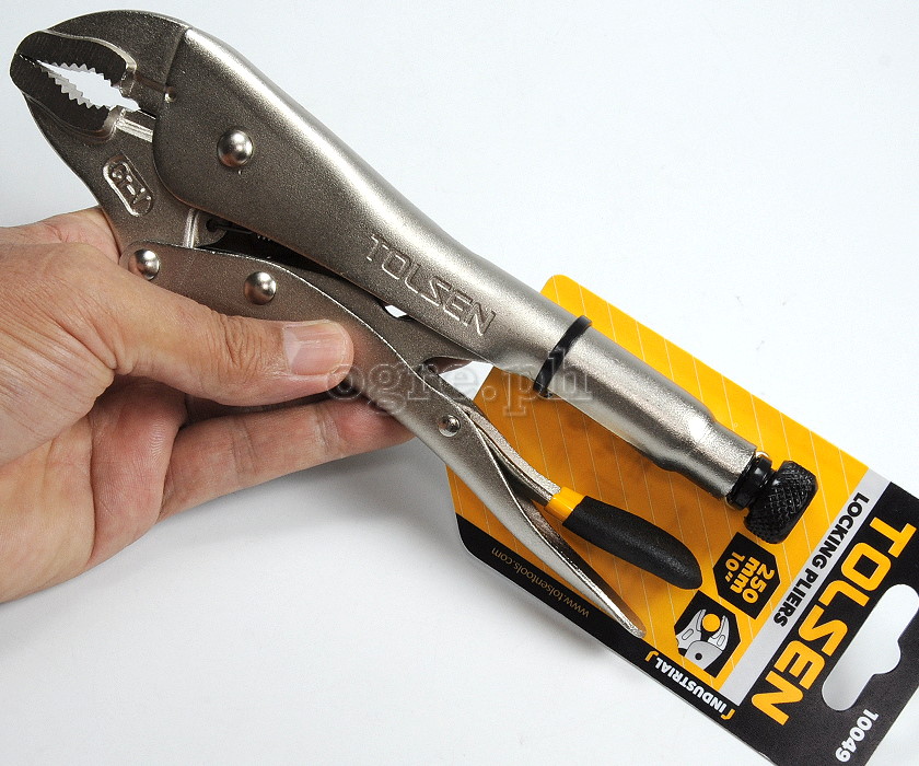 10049 Industrial Locking Pliers Curved Jaws 250mm (10”)