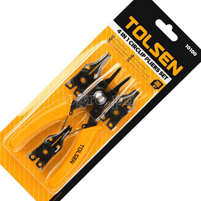 10100 4 in 1 Circlip Pliers Set 160mm (6.25”)
