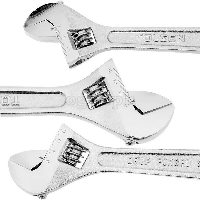 15007 3pcs Adjustable Wrenches Set (6”, 8”, 10”)