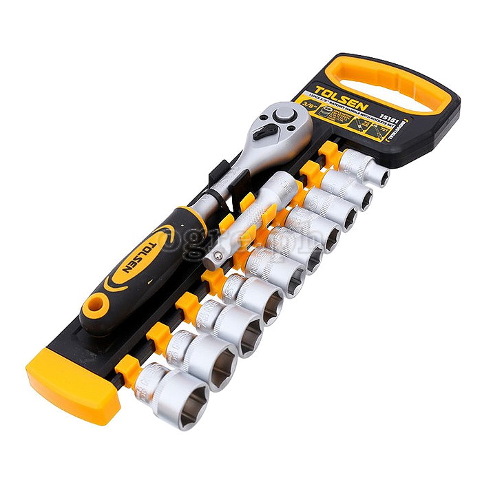 15151 12pcs 3/8″ Ratchet Handle with Sockets Set