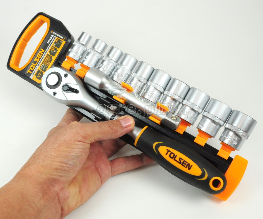15152 12pcs 1/2″ Ratchet Handle With Sockets Set