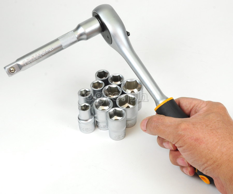 15152 12pcs 1/2″ Ratchet Handle With Sockets Set