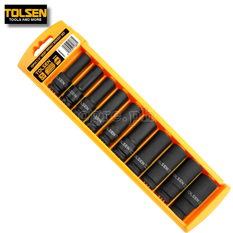 Industrial CrMo 10pcs 1/2" Professional Deep Impact Socket Set