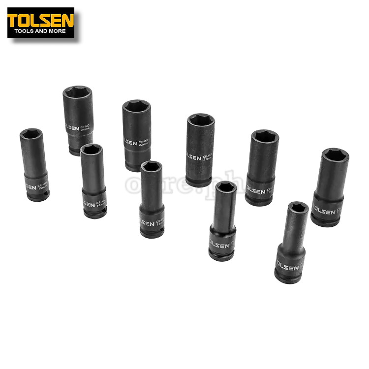 Industrial CrMo 10pcs 1/2" Professional Deep Impact Socket Set