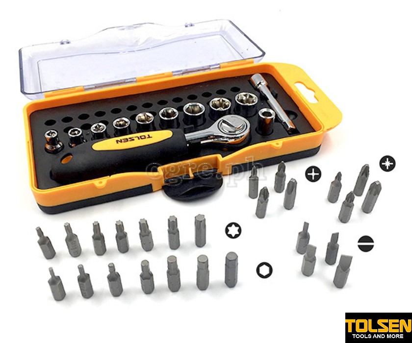 20035 38pcs 1/4" Drive Bits and Sockets Set