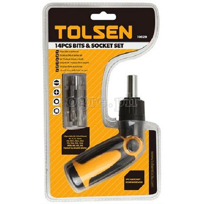 20040 14 in 1 Ratchet Screwdriver with Bits
