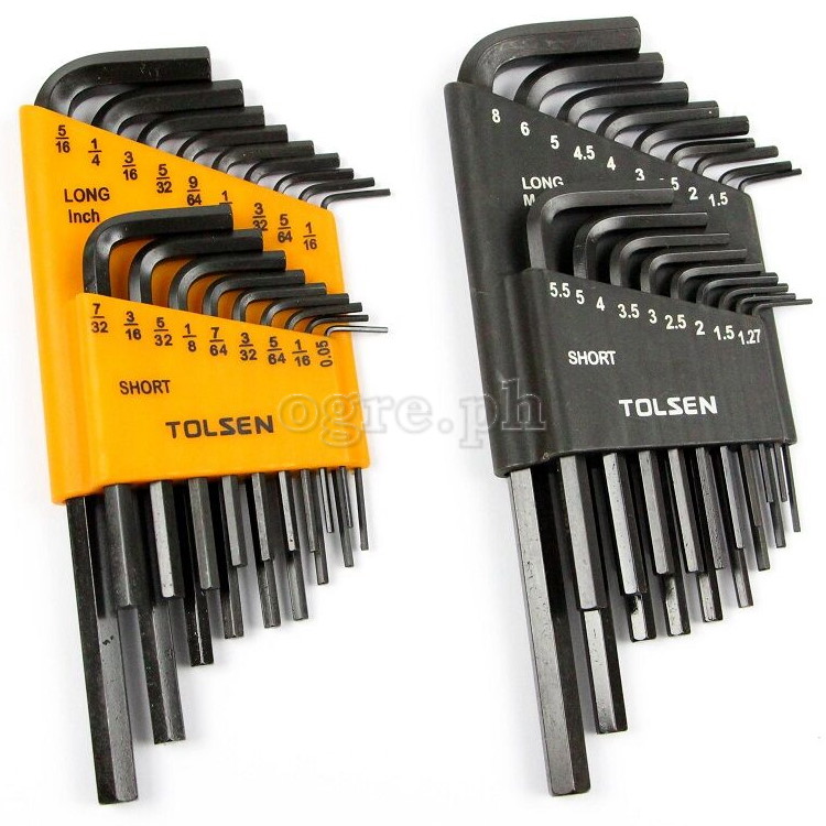 20094 36Pcs Inch & Metric Hex Key Set