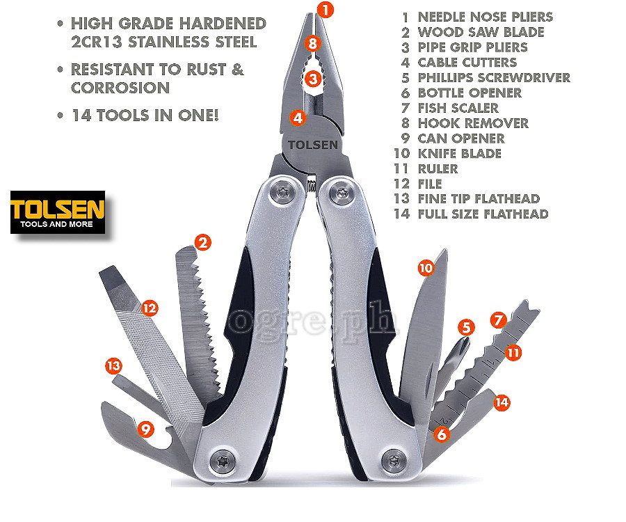 30046 Foldable Multifunction 14 in 1 Tool Set
