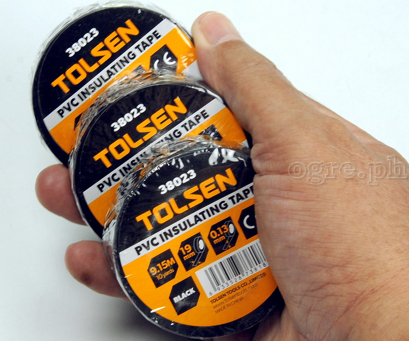 38023 PVC Insulating Tape Black 19mm Pack of 3 Rolls