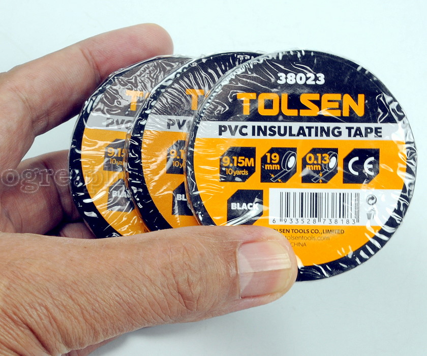 38023 PVC Insulating Tape Black 19mm Pack of 3 Rolls