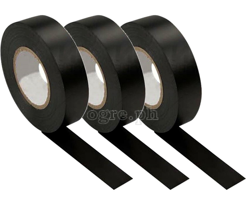 38023 PVC Insulating Tape Black 19mm Pack of 3 Rolls