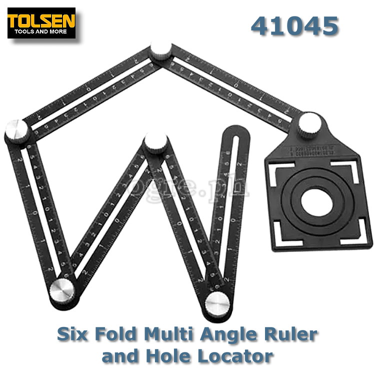 41045 Six Fold Multi Angle Ruler and Drill Hole Locator