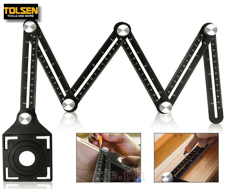41045 Six Fold Multi Angle Ruler and Drill Hole Locator