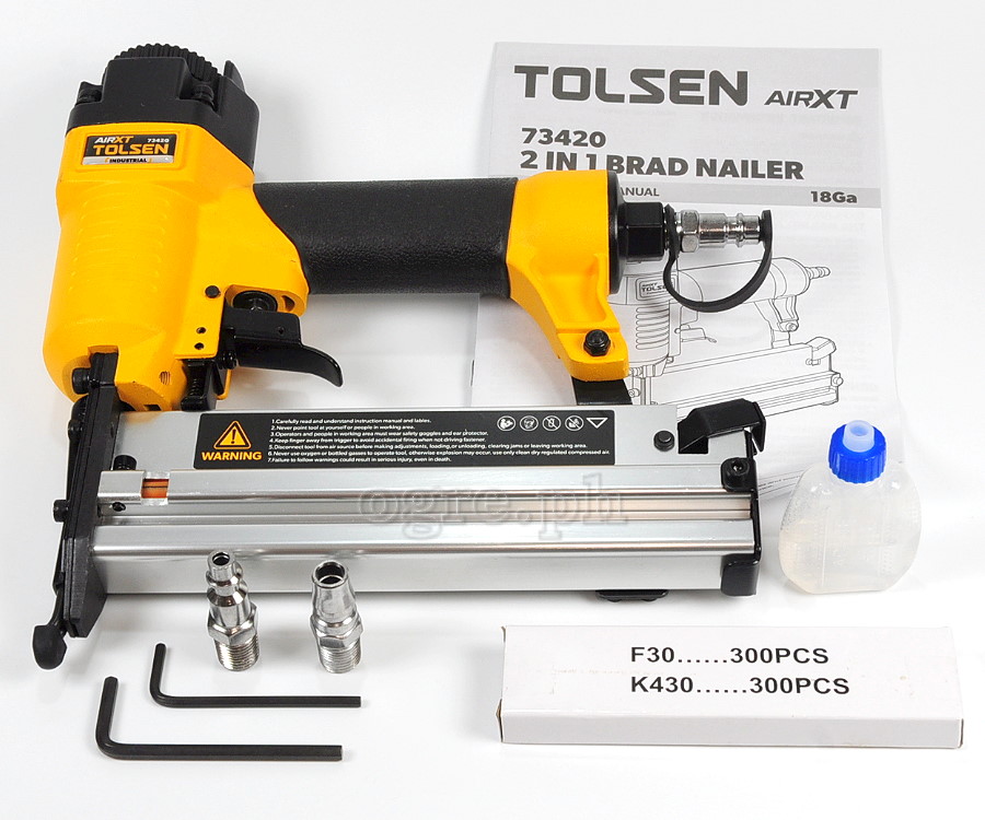 73420 Industrial 2 in 1 Pneumatic Brad Nailer
