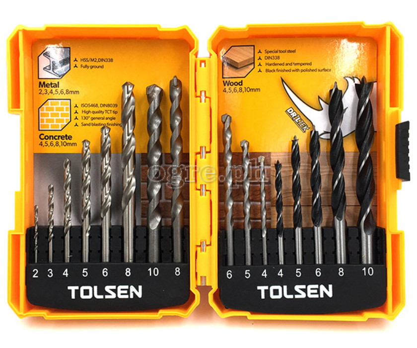 75628 16pcs Assorted Drill Bits Set