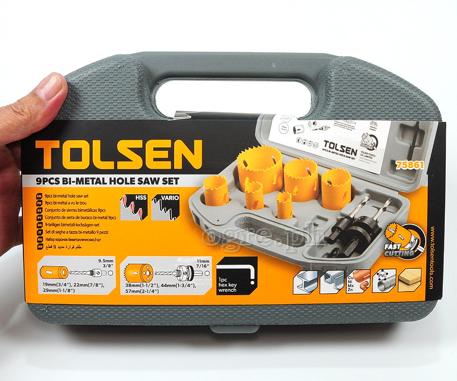 75861 9pcs Bi-Metal Hole Saw Set