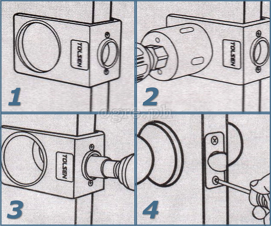 75863 4pcs Door Lock Installation Kit