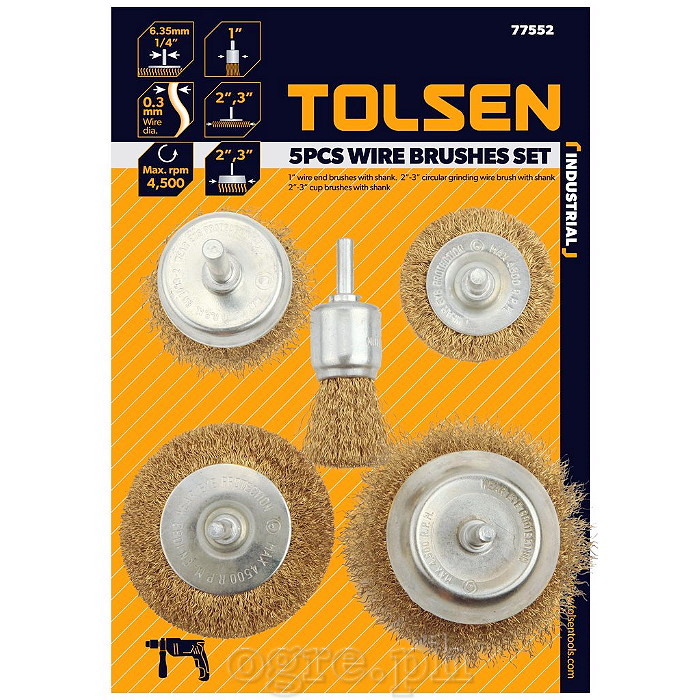 77552 5pcs Industrial Wire Brush Set