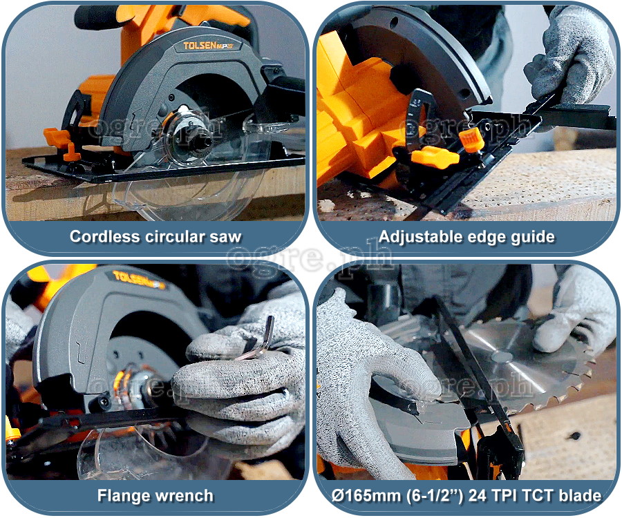 87225 20V Cordless 165mm Circular Saw (Battery and Charger NOT INCLUDED)