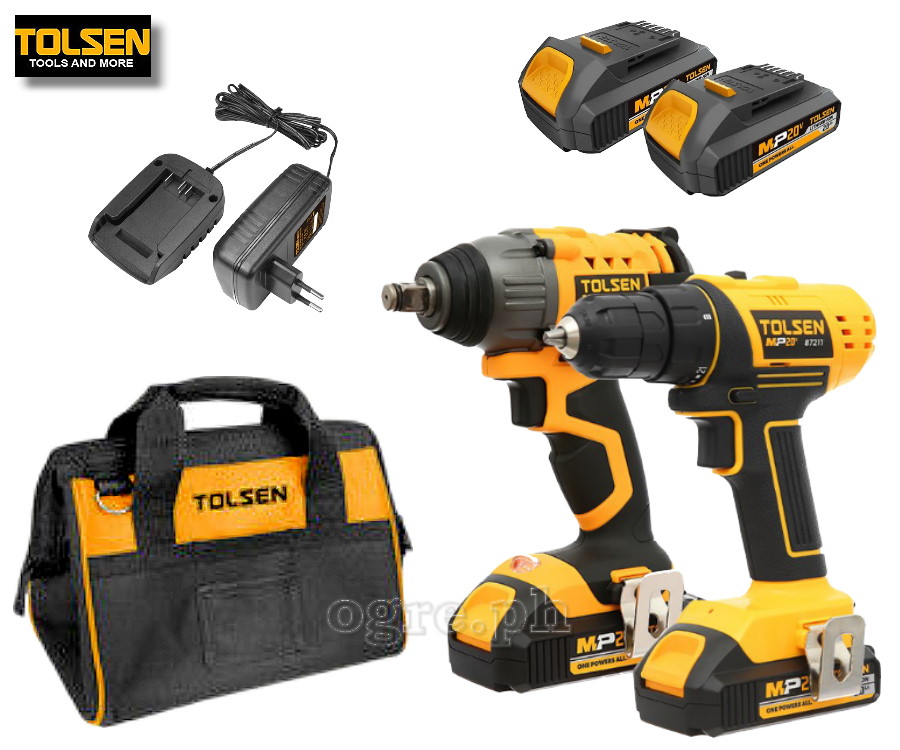 20V Cordless Drill and Impact Wrench Combo Kit