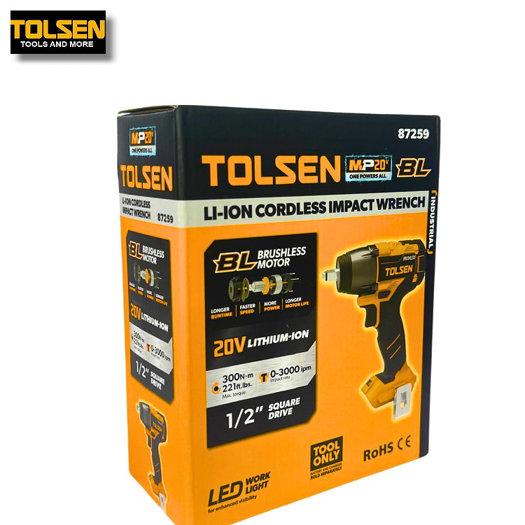 300 Nm 1/2" Brushless Cordless Impact Wrench