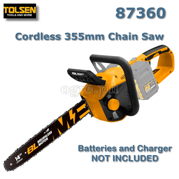 20v Cordless 355mm Brushless Chain Saw (Battery and Charger NOT INCLUDED)