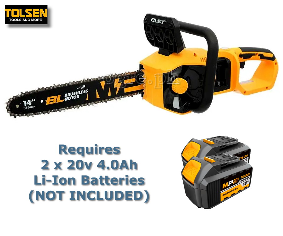 20v Cordless 355mm Brushless Chain Saw (Battery and Charger NOT INCLUDED)