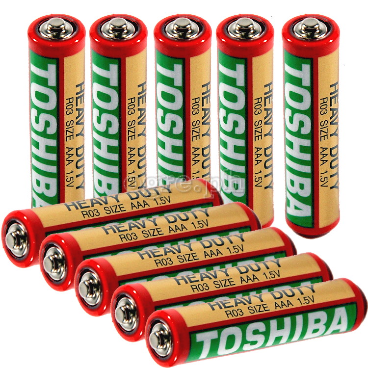 R03KG-1x10C Extra Heavy Duty Zinc Carbon 1.5V AAA Battery Pack of 10