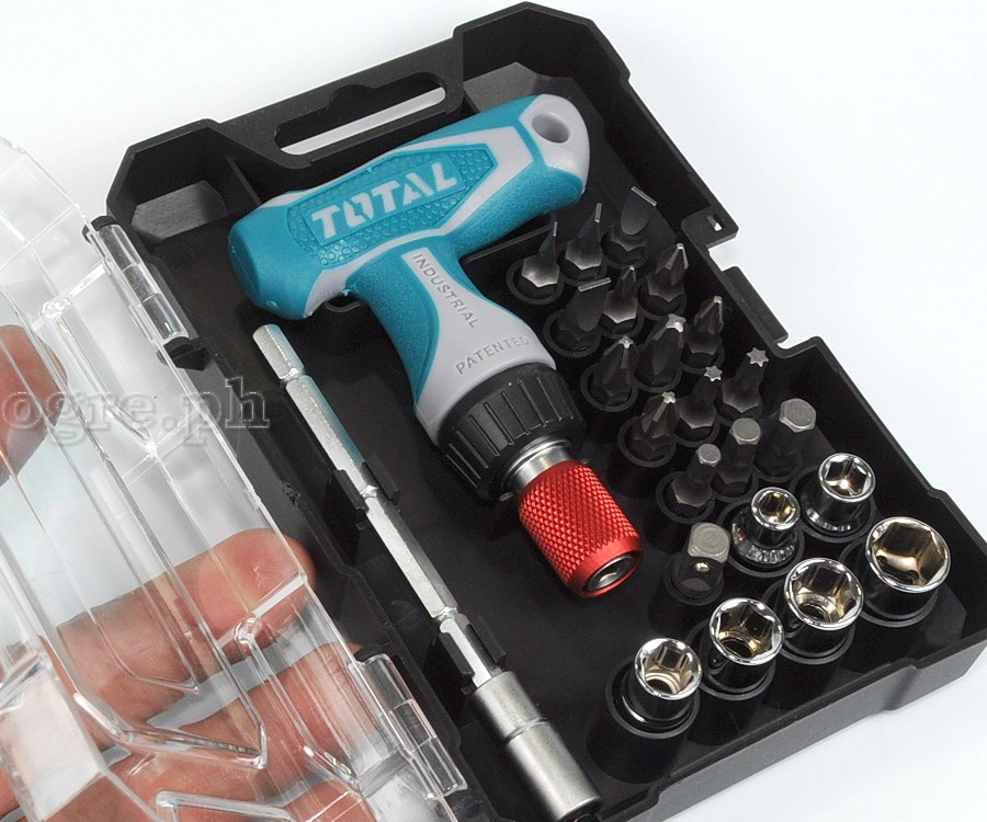 TACSD30186 24 Pcs T-Handle Ratchet with Bits Set