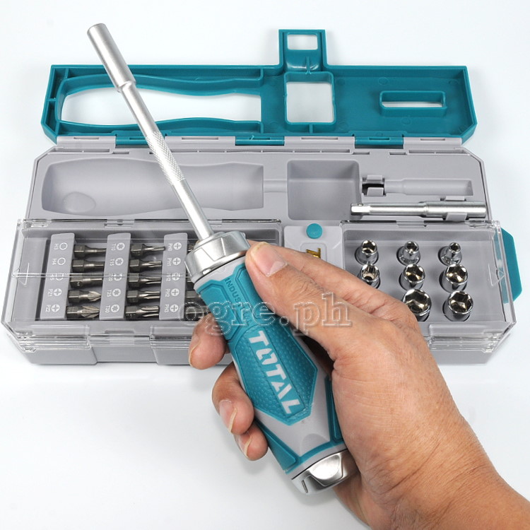 TACSD30336 33Pcs Ratchet Screwdriver Plus Bits Set