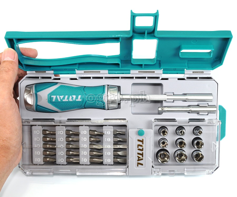 TACSD30336 33Pcs Ratchet Screwdriver Plus Bits Set