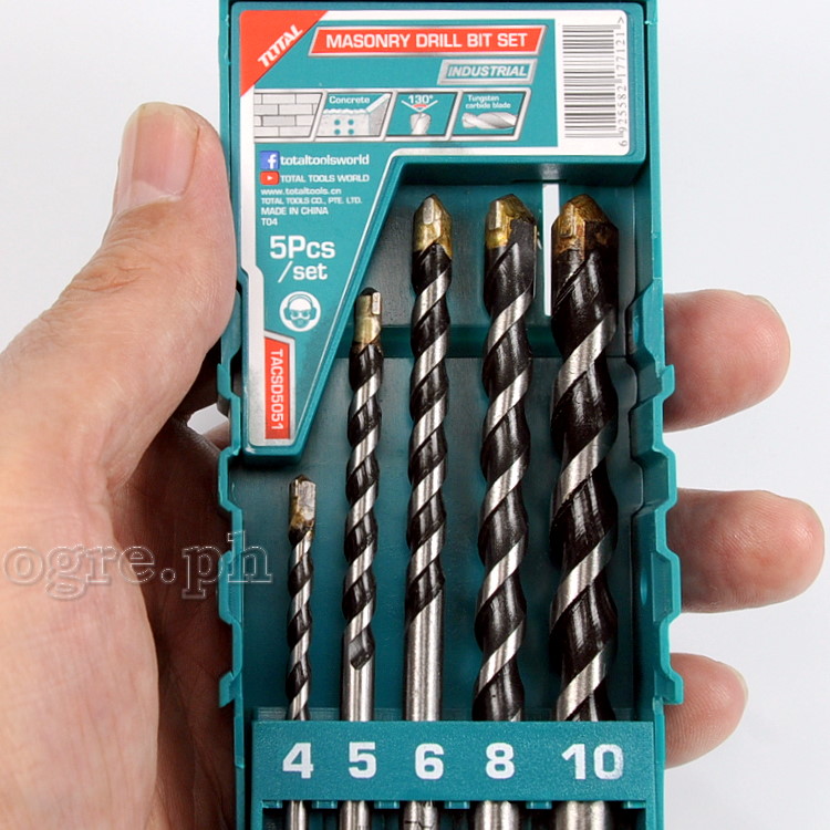 TACSD5051 5-pcs Masonry Drill Bits Set