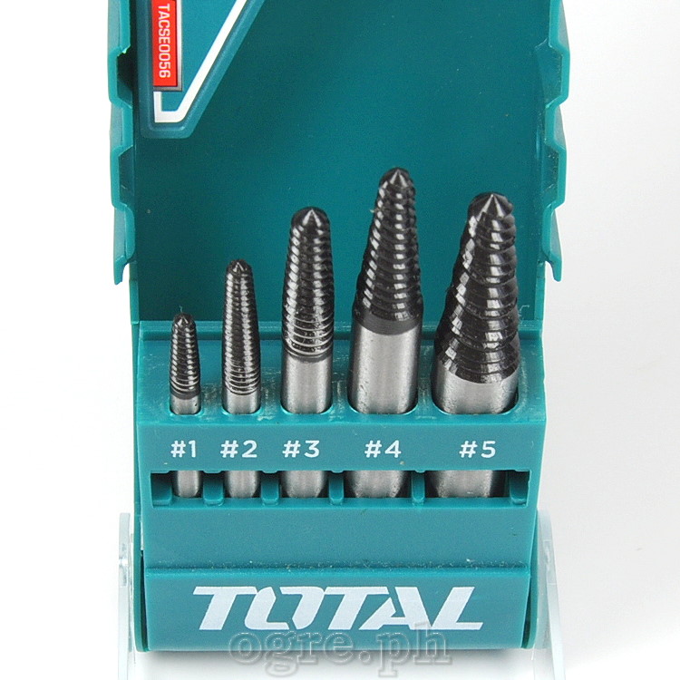 TACSE0056 5 pcs Screw Extractors Set 3-18mm