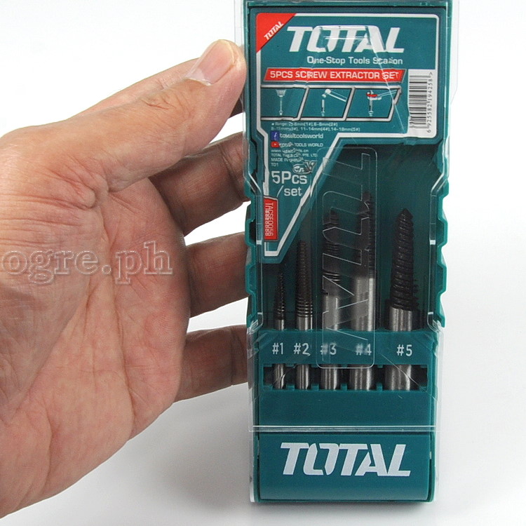 TACSE0056 5 pcs Screw Extractors Set 3-18mm