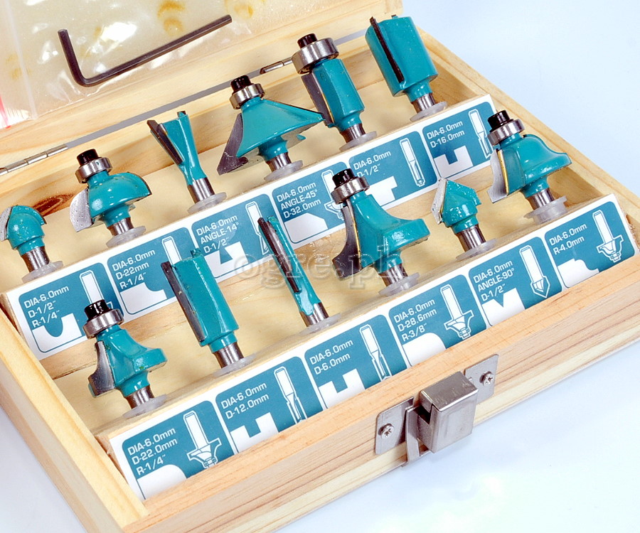TACSR0121 12 pcs Router Bits Set