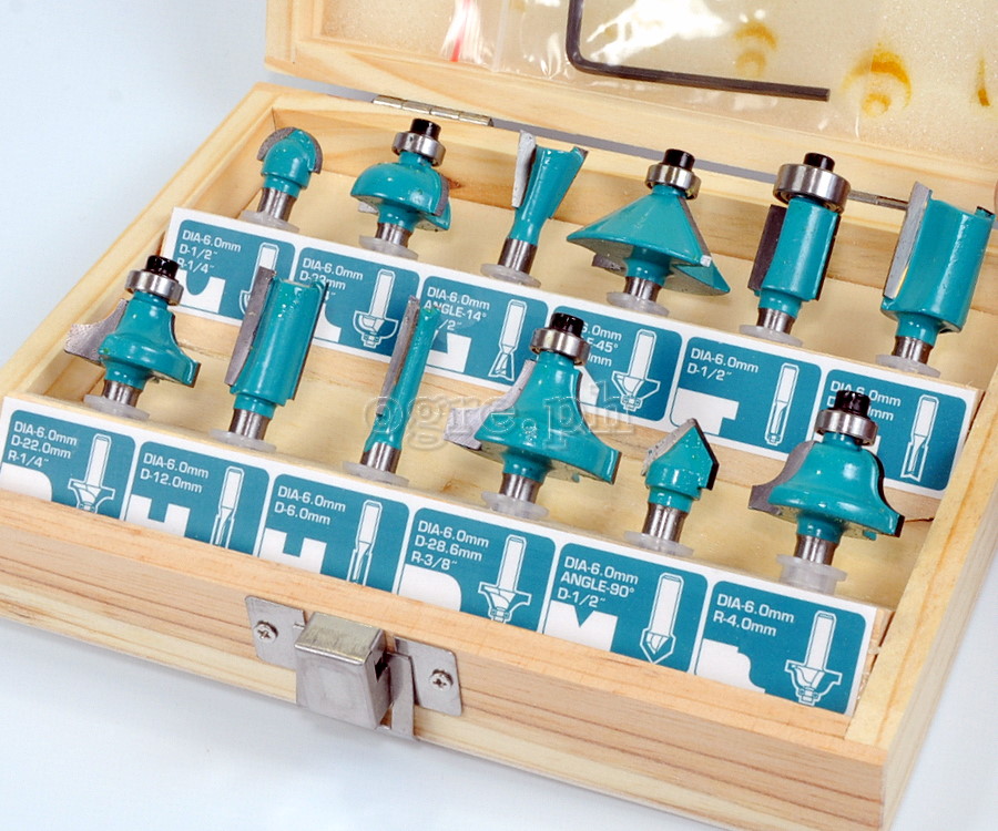TACSR0121 12 pcs Router Bits Set